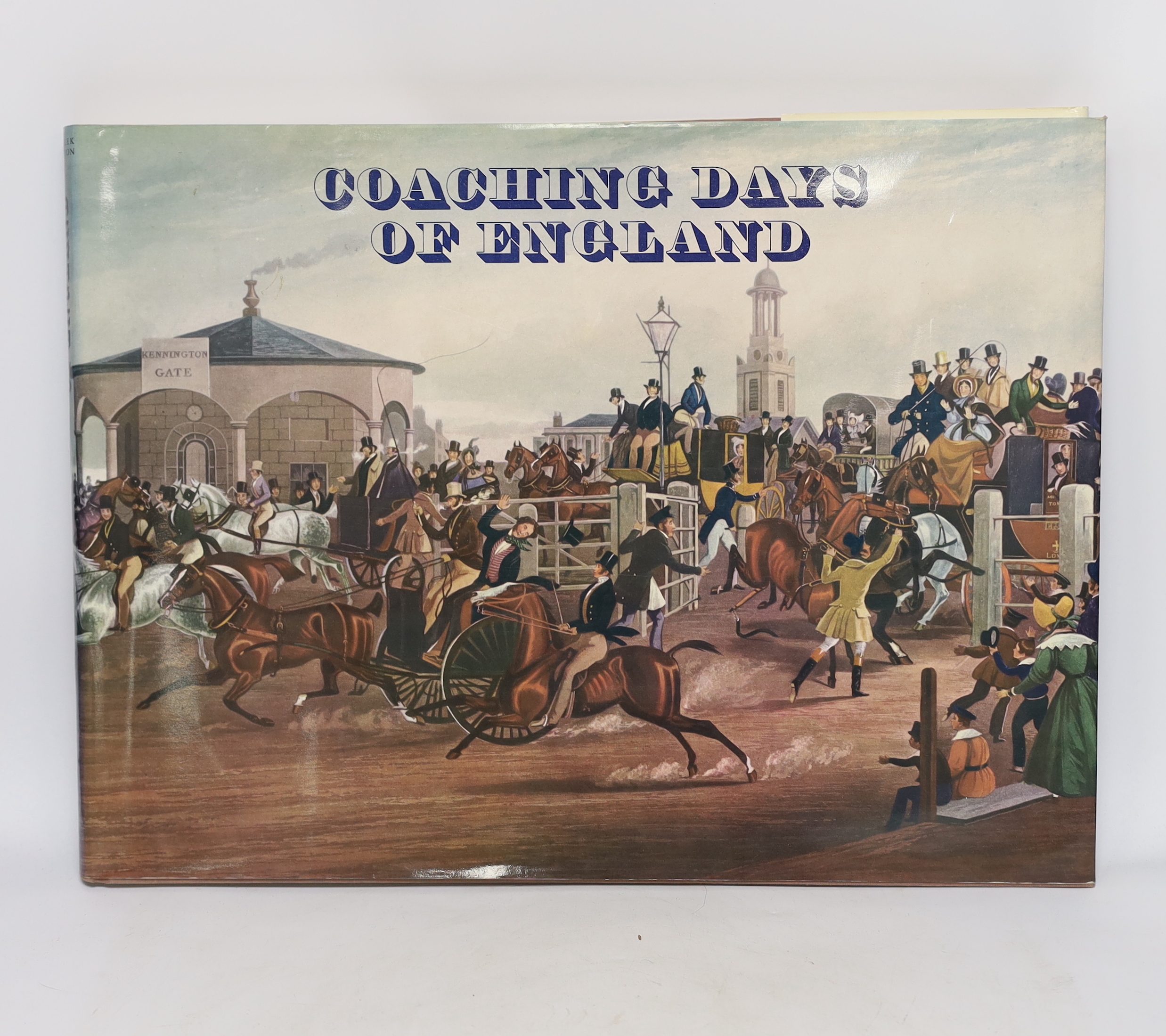 Burgess, Anthony - Coaching Days of Old England: containing an account of whatever was most remarkable ... comprehensively the years 1750 until 1850. 23 coloured plates and numerous other illus.; publishers cloth and d/w